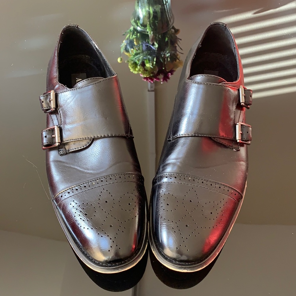 Adolfo Black Leather Shoes